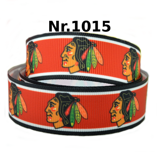 Band with portrait of an indigenous Apache – 22mm