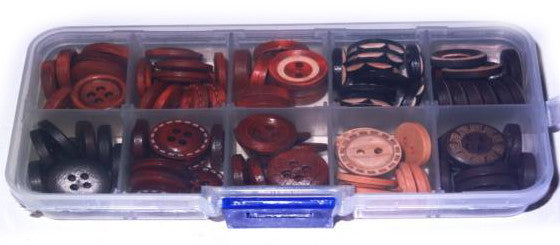 Holz-Knöpfe Set inkl. Box