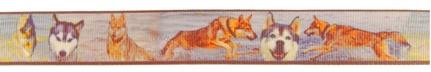 Exklusives Husky am See - Band mit schwarzem Rand – 22mm