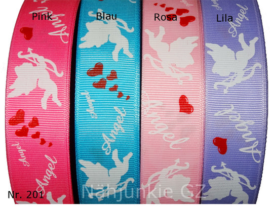 „Little Angel“ – Herzliches Design – Ripsband 25 mm