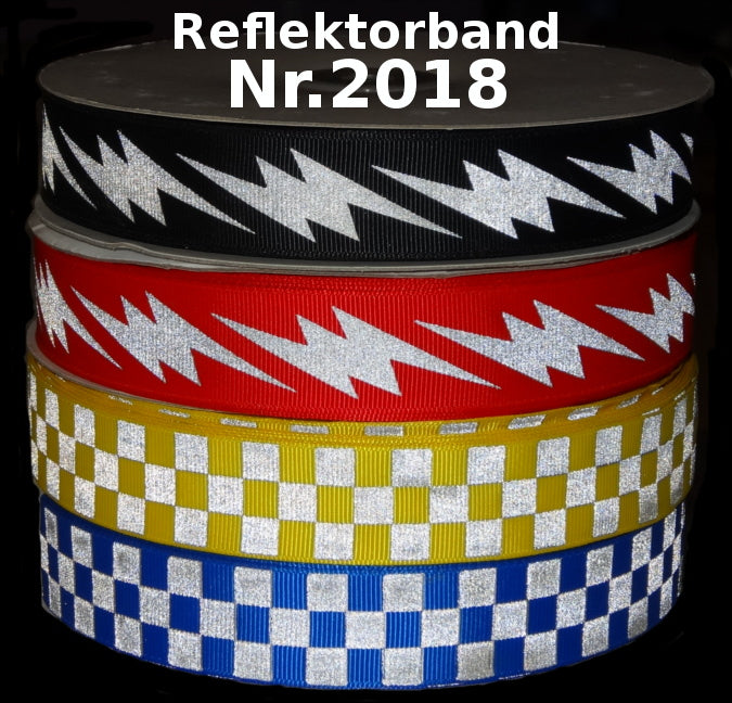 No. 2018 - Reflective tape checkered and lightning bolts