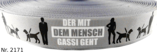 Exklusives Gassi - Geh - Band Der mit dem Mensch Gassi geht – 22mm