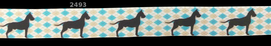 Exklusives Doggen im Argyle-Stil -Band – 25mm