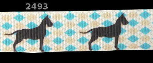 Exklusives Doggen im Argyle-Stil -Band – 25mm