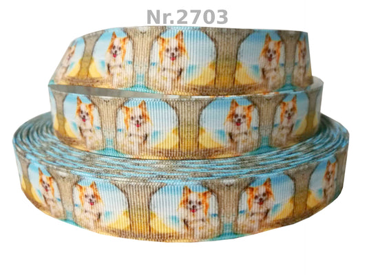 Exklusives Chihuahua am Strand -Band mit Steinsäulen – 22mm