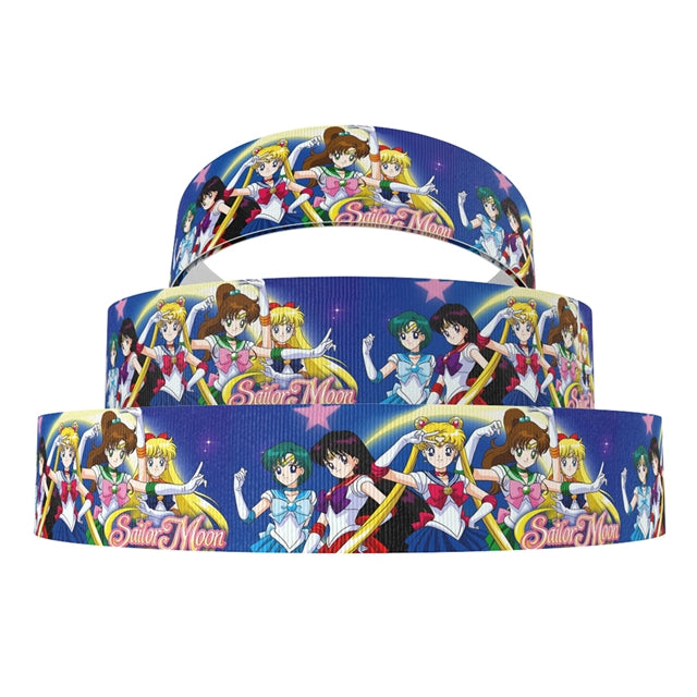 Sailor Moon Sailor Kriegerinnen - 9mm, Innerer Kreis auf blauem Hintergrund