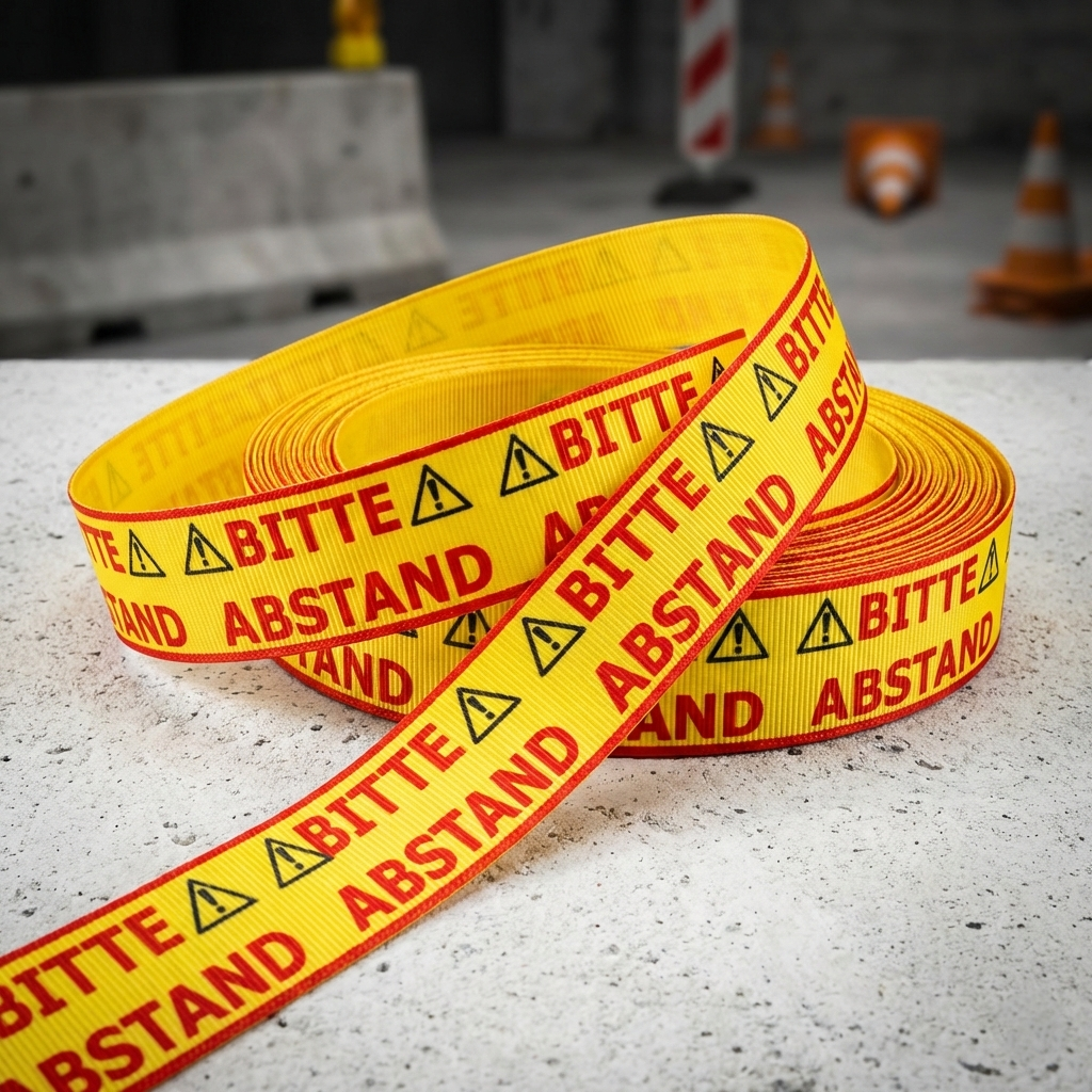 Exclusive "Please Keep Your Distance" Tape – High-Visibility Warning Tape – 25mm