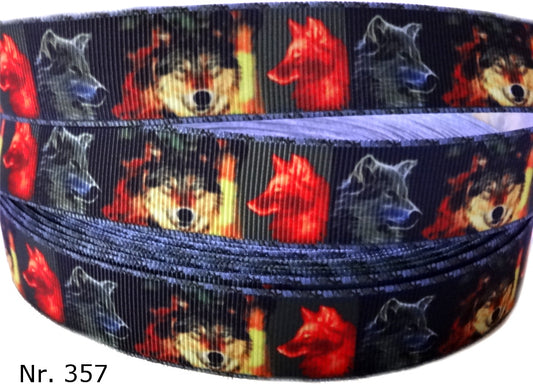 Exklusives Mystic Wolves - Band mit abstrakten Wolf - Grafiken – 22mm