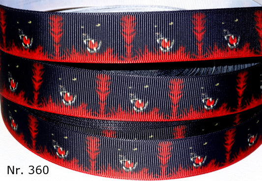 Exklusives Schwarzer Jaguar - Band mit leuchtenden Akzenten – 25mm