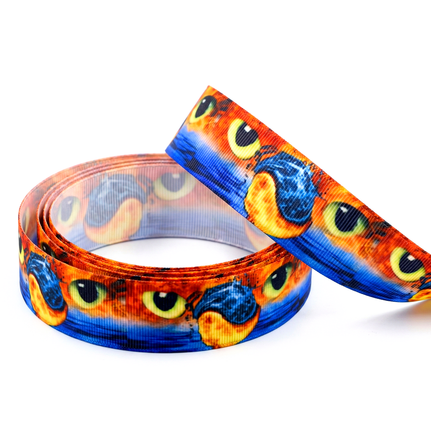 Exklusives Feuer & Wasser Yin-Yang - Band mit Katzenaugen – 25mm