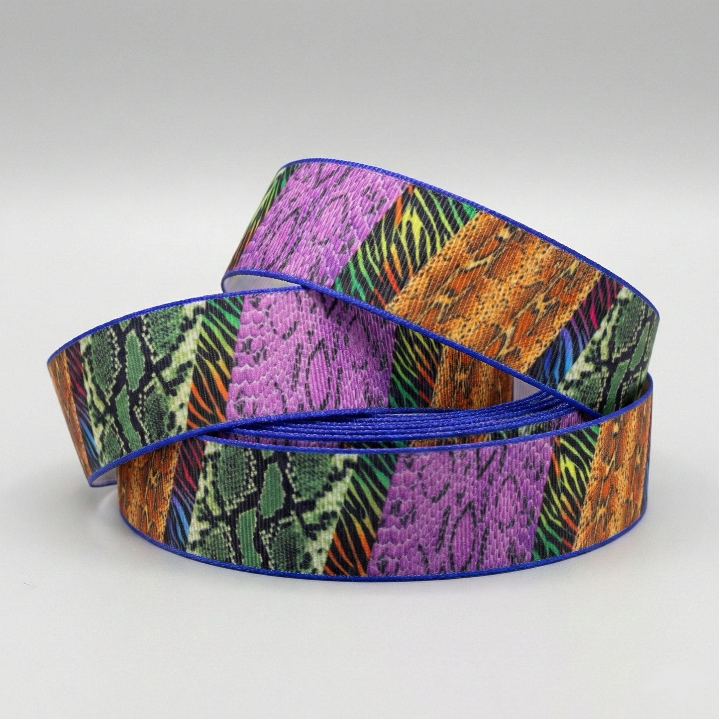 Exklusives Patchwork Zebra & Snake Mix - Band – 25mm