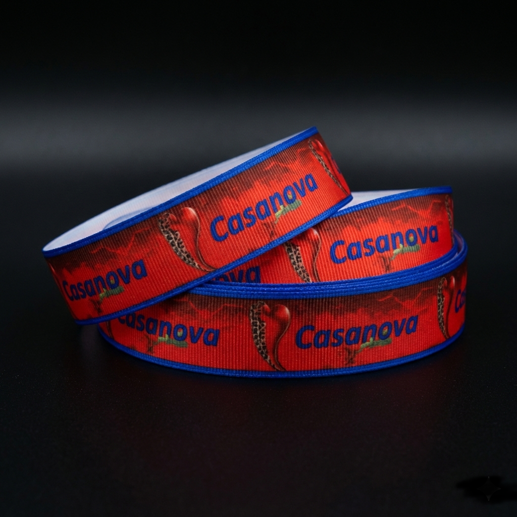 Exklusives Casanova -Band mit Herzen & Rose – 25mm