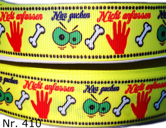 Exklusives Warnband Nur gucken, Nicht anfassen – Cartoonstil – 25mm