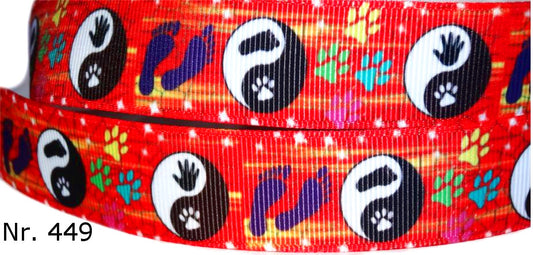 Exklusives Yin Yang Pfoten & Fußabdruck - Band – 22mm