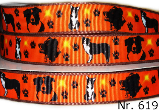 Exklusives Border Collie & Pfoten -Band – 22mm