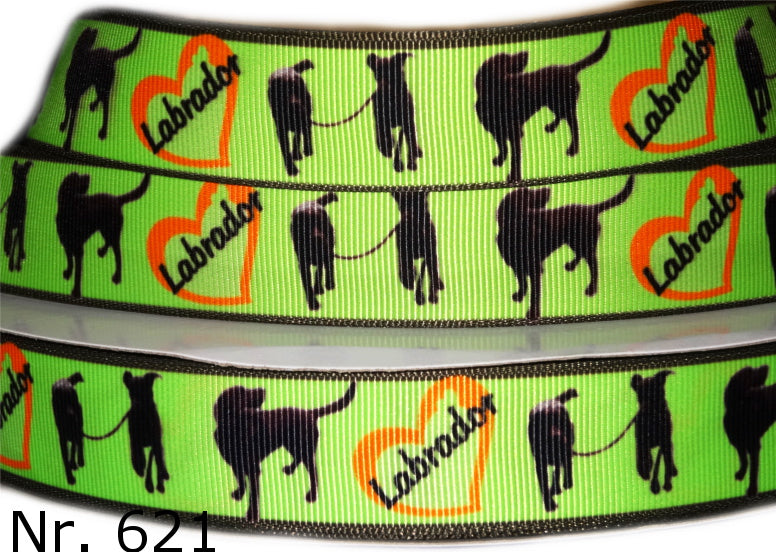 Exklusives Labrador - Band mit Herz – 25mm