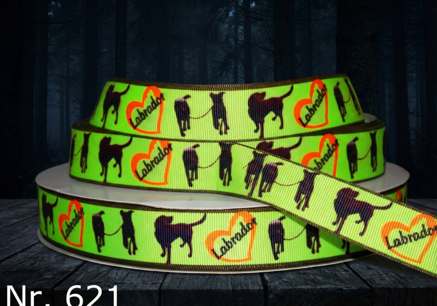 Exklusives Labrador - Band mit Herz – 25mm