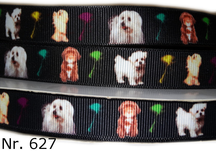 Exklusives Hunderassen - Band – 16mm | Kleine Hunderassen auf schwarzem Hintergrund