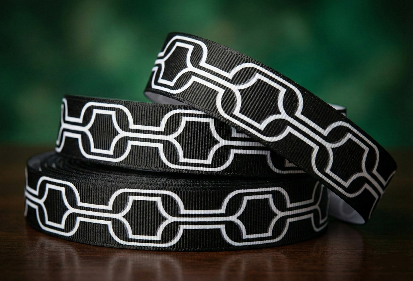 Exclusive steel chain - band in black & grey - 22mm