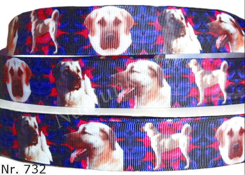 Exklusives Kangal - Band im abstrakten Blau - Lila - Pink – 25mm