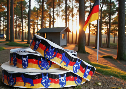 Exclusive German Shepherd & Flag Motif Band – 25mm