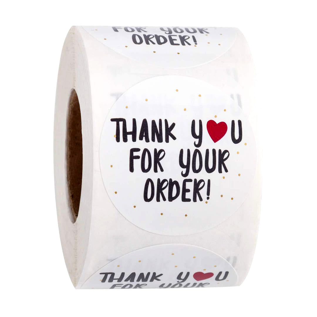 Weiße Etiketten - Aufkleber Thank you for your order!