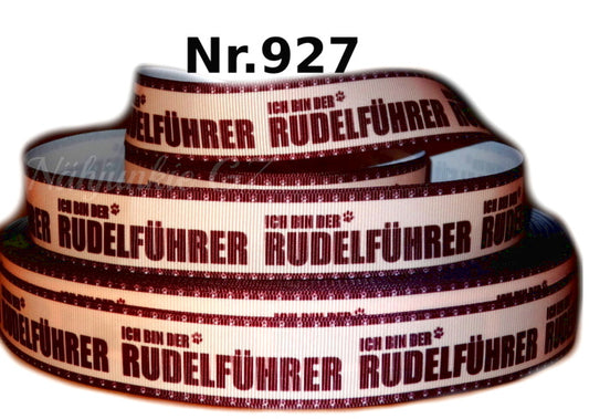 Exklusives Ich bin der Rudelführer - Band mit Pfotenrand – 25mm