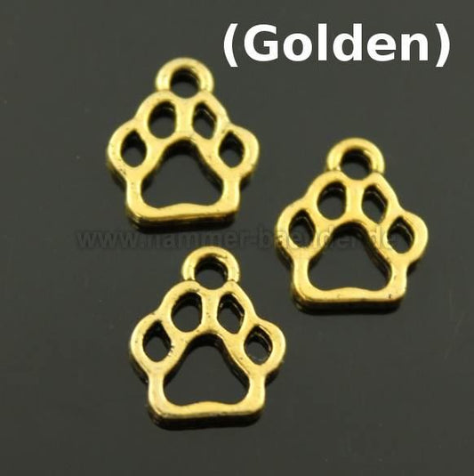 Anhänger Pfote in Gold & Silber