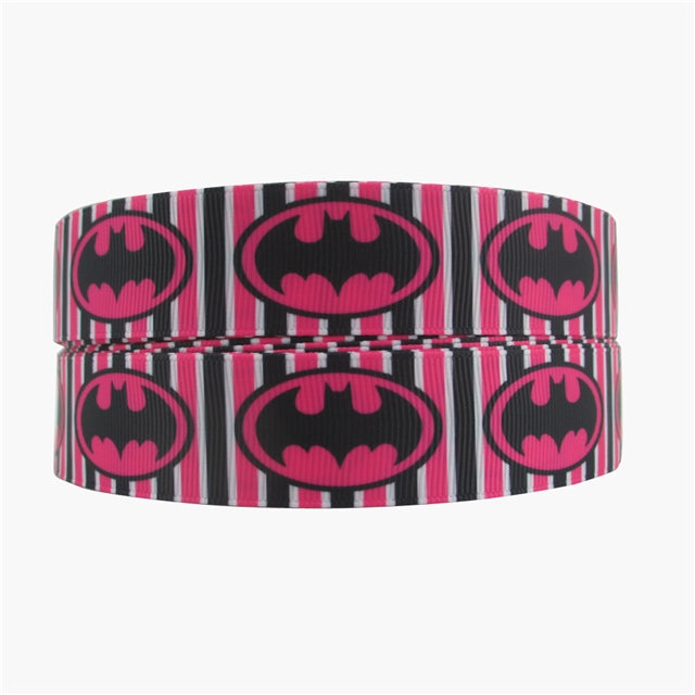Batman's Pink Stripes - 25mm Gestreift mit Pinkem Logo