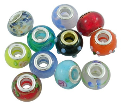 Beads mit verschiedenen Verzierungen