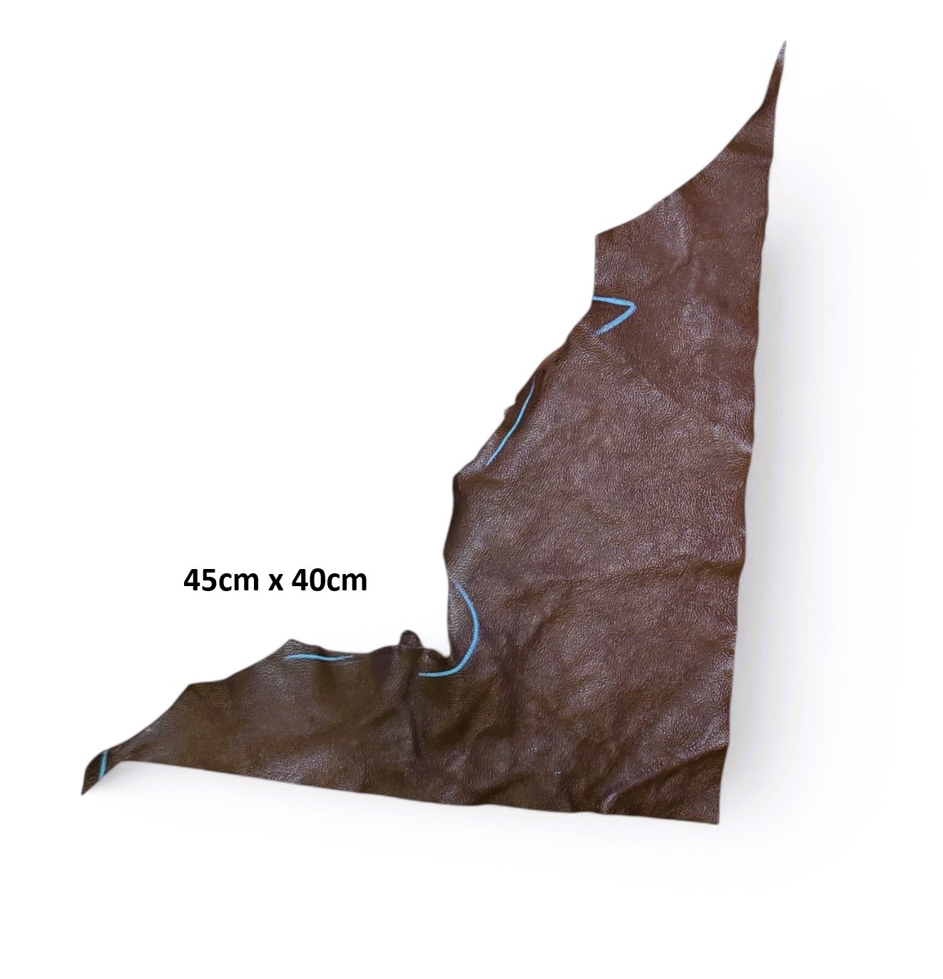 Remnants of leather strips (genuine, nappa leather) Chocolate