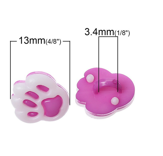 Button in paw shape