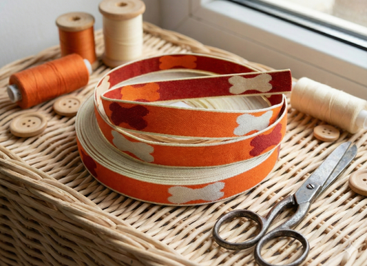 „Bunte Knochen“ – Doppelseitiges Gurtband – 20 mm