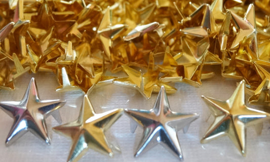 Claws/Splint rivet star gold/silver color