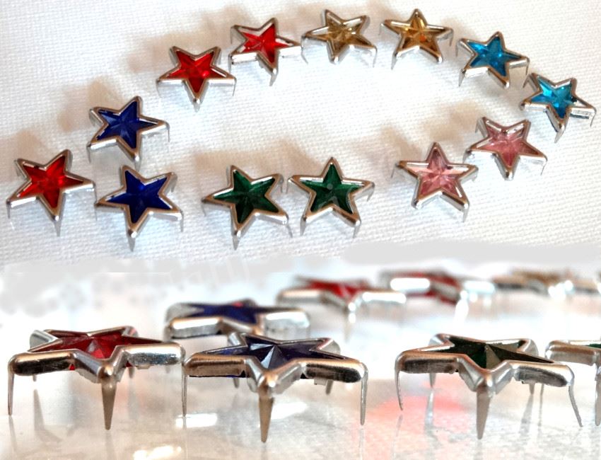 🌟 „Himmlischer Glanz für Deine Unikate – Strahlende 15 mm Strass-Krallennieten in Sternform“ ✨