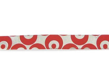 Kunstleder Rohling - Rot/Silber