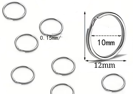 Schlüsselringe Klein – Eisenlegierung für DIY & Verbindungen - 1 Einheit = 10 Stück