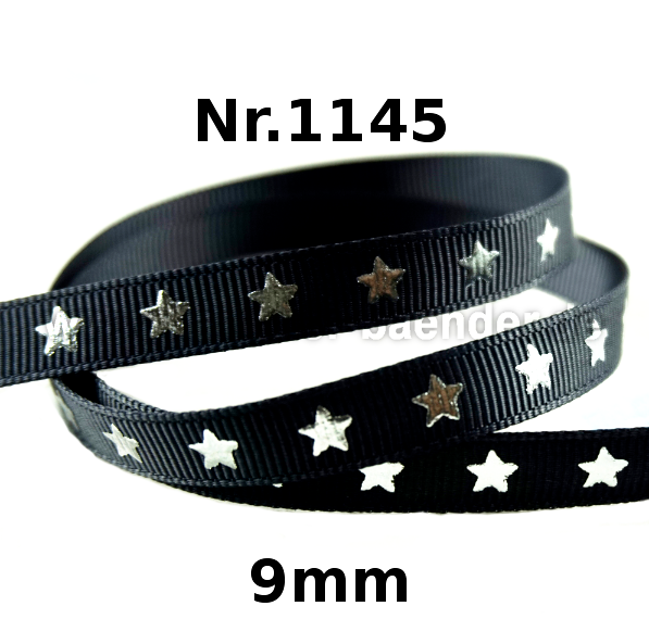 Sterne Folie Silber - 9mm