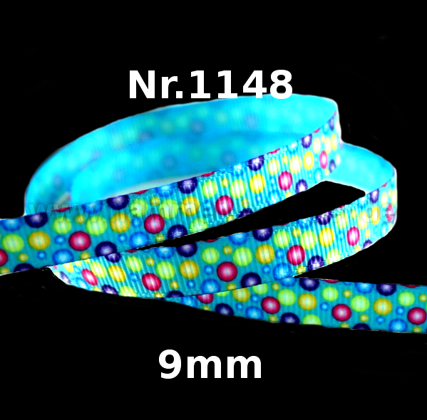 Bunte Perlen in Grün und Blau - 9mm