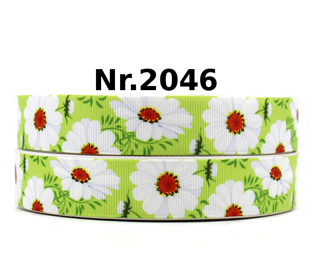 „Sommerwiese“ – Margeriten-Design – Ripsband 22 mm