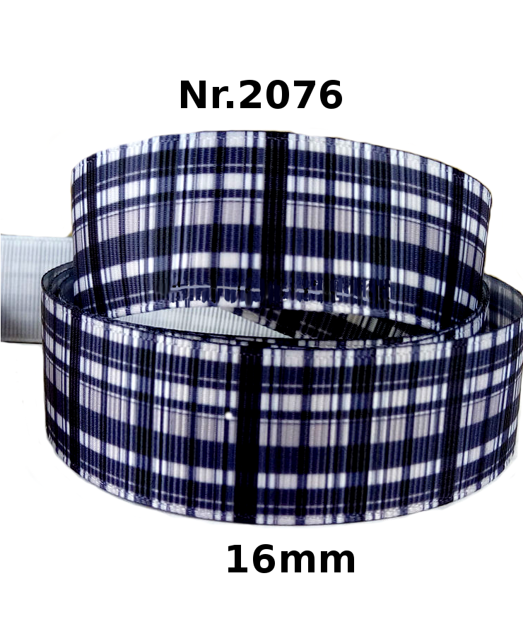 Kariert Dunkelblau - 16mm