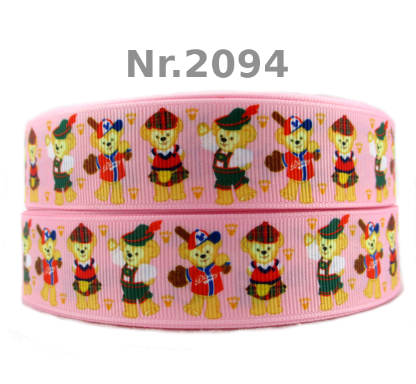 „Bärchen-Mix“ – Trachten & Sport – Ripsband 25 mm