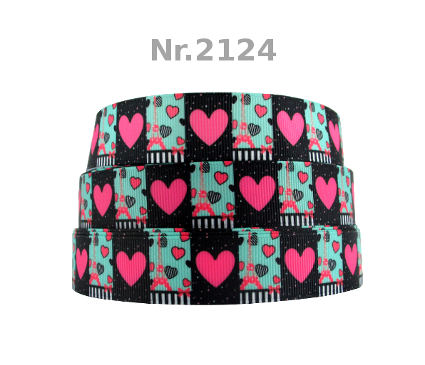 „City of Love“ – Paris-Flair & Herzen – Ripsband 22 mm