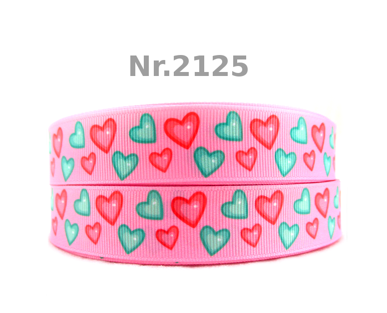 „Candy Hearts“ – Verspielter Look – Ripsband 22 mm