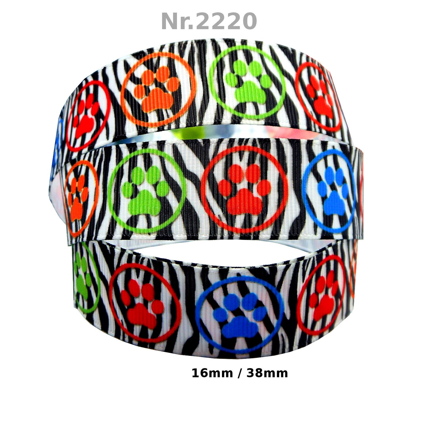 Pfotenabdrücke auf Zebramuster