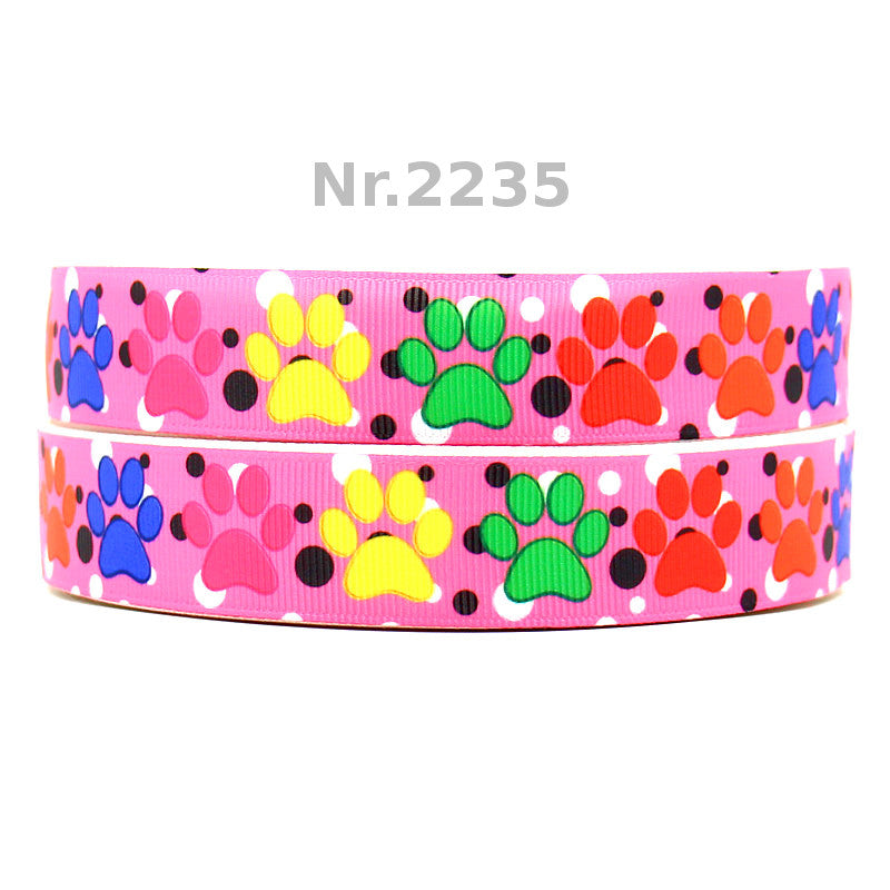 „Bunter Pfoten-Zauber – Verspieltes 22 mm Band für farbenfrohe Hunde-Abenteuer“
