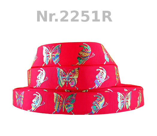 „Holo Butterfly“ – Glanz-Design – Ripsband 25 mm