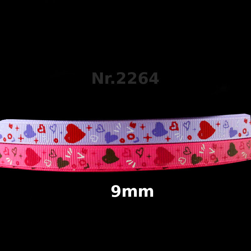 Herzen - 9mm in Lila und Pink