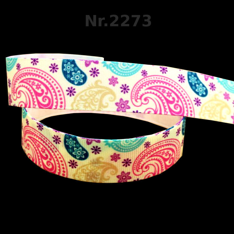 „Vintage Paisley Magic“ Ripsband 22 mm
