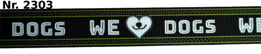 Exklusives We Love Dogs - Band mit Herz & Hundeschnauze – 22mm